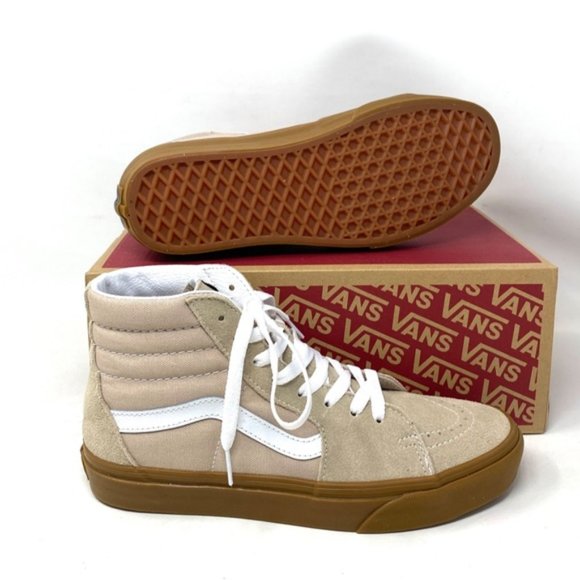 VANS Sk8-Hi Women Shoes Humus Gum Casual Sneakers Suede Canvas Skate VN0A38GEVS8 - Picture 3 of 7